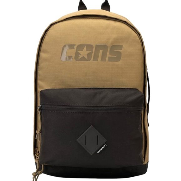 🎒SCHOOL SALE🎒Converse Go Brown Cream Backpack Men Bag Laptop Zip 10023806-A03 - Picture 2 of 8